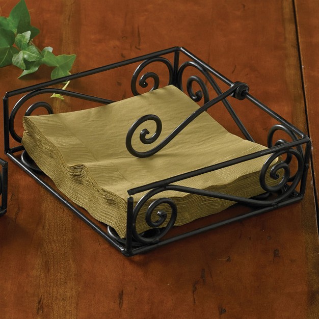 Park Designs Village Black Lunch Napkin Holder