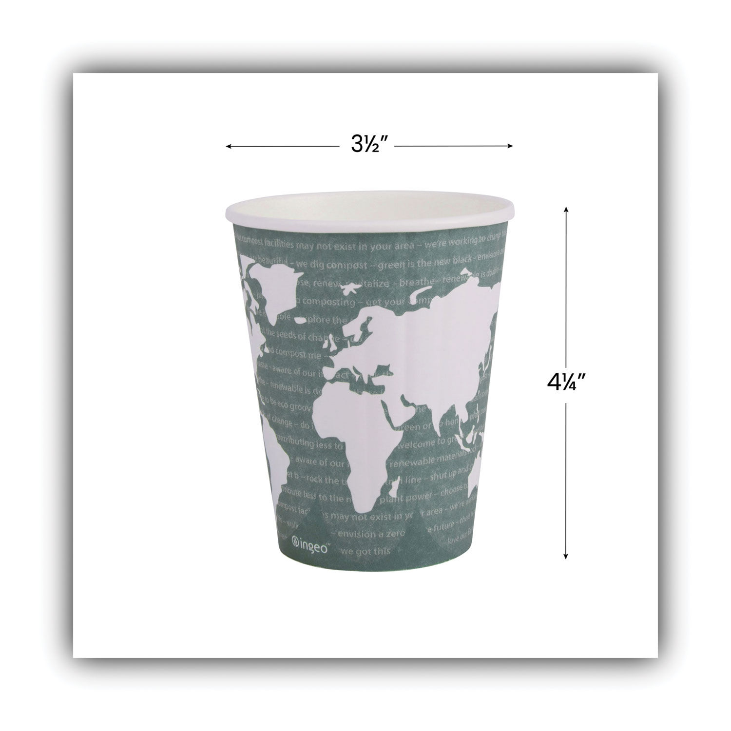 World Art Renewable and Compostable Insulated Hot Cups by Eco-Productsandreg; ECOEPBNHC12WD