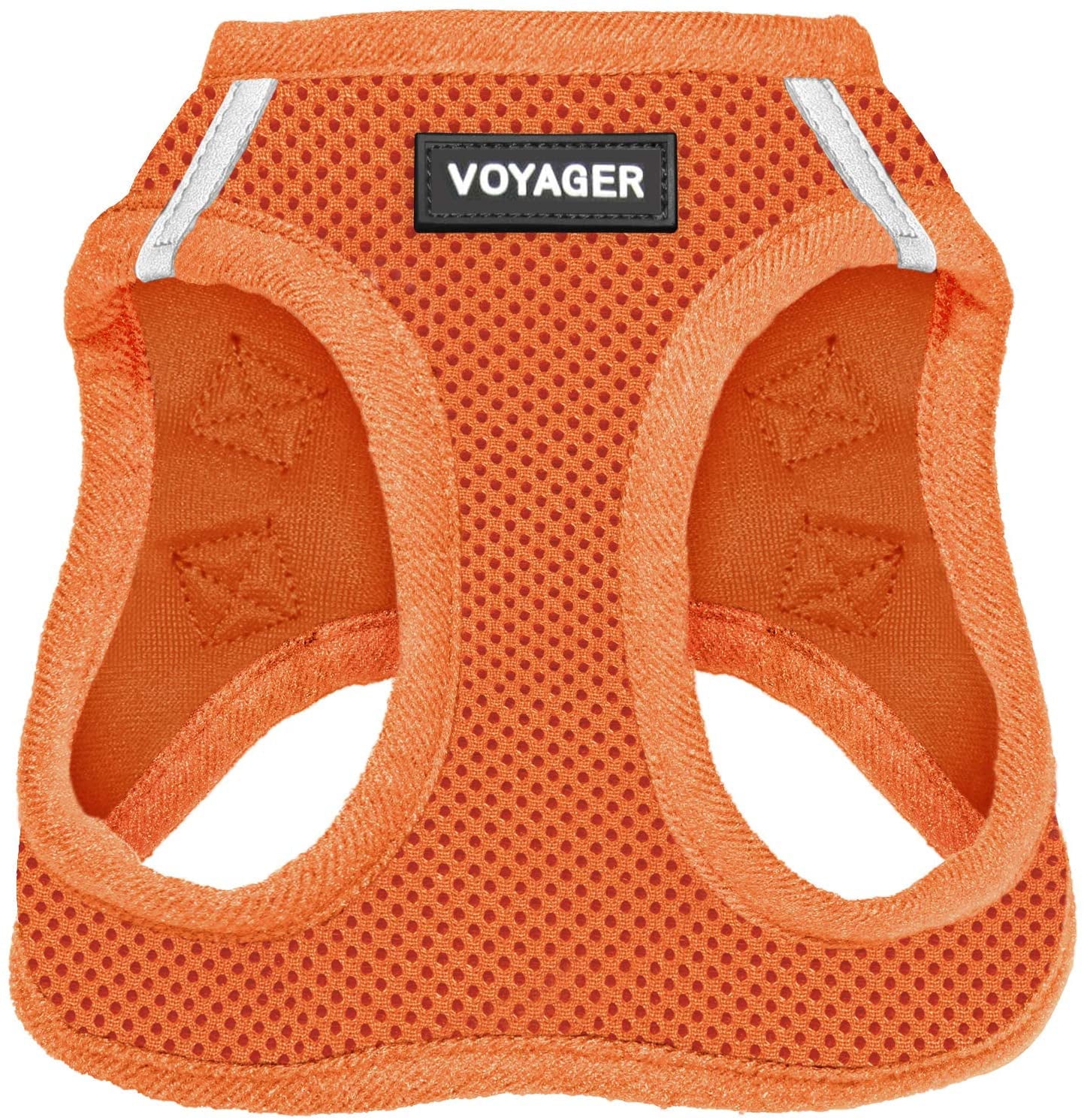 Voyager Step-in Air Dog Harness - All Weather Mesh， Step in Vest Harness for Small and Medium Dogs by Best Pet Supplies， Orange (Matching Trim)， L (Chest: 18 - 21