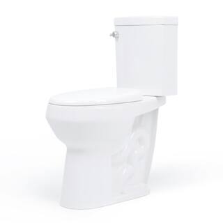 Convenient Height 2-Piece 1.28.09 GPF Dual Flush Elongated 20 in. Extra Tall Toilet in White Seat Included model S