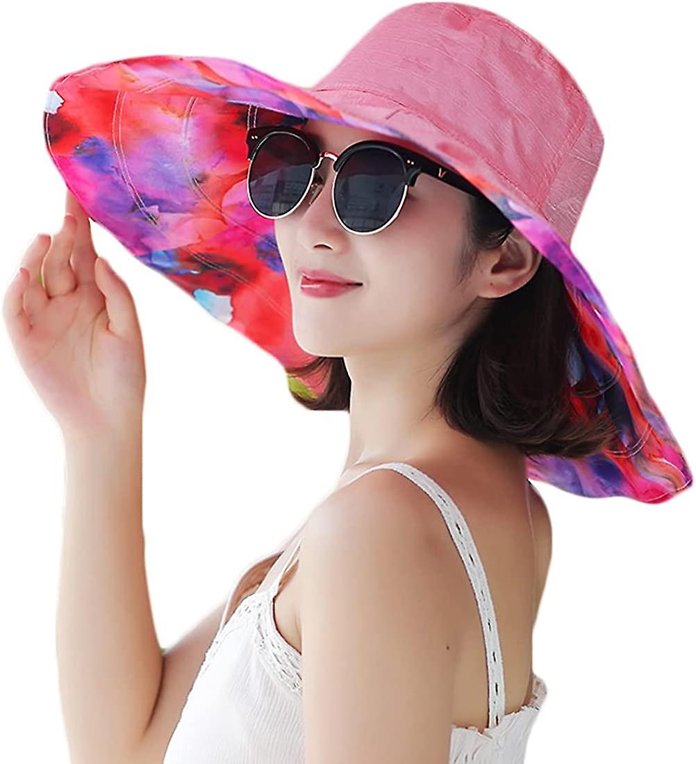 Outdoor Sun Hat Bucket Hats For Women， Foldable Sun Protection Wide Brim Sun Hats Beach Hat Quick-dry Upf 50+