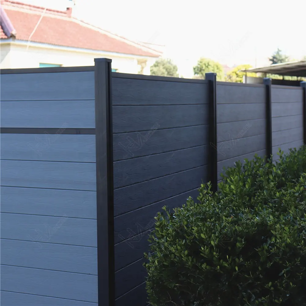 WPC directly factory OEM Wind proof easy installation wood plastic composite garden fence panels