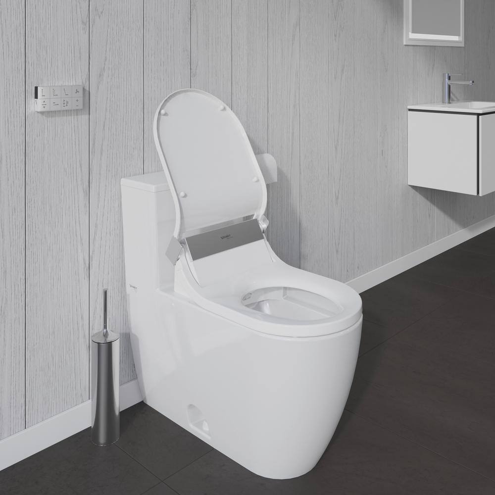 Duravit 1-Piece 0.92 GPF Dual Flush Elongated Toilet in White Seat Not Included 2173510001