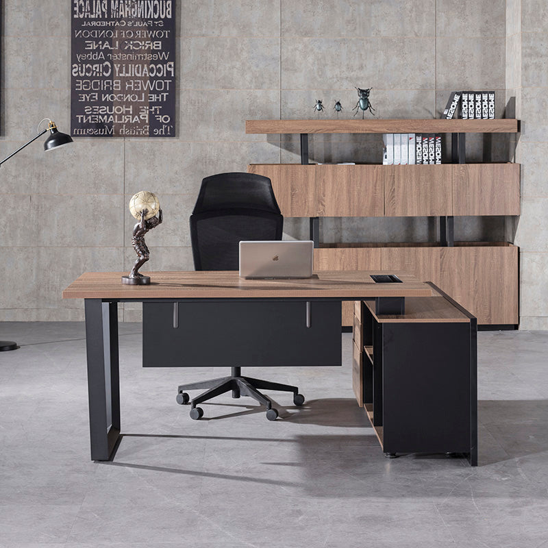 ADRIANO Executive Office Desk with Left Return 160-180cm - Light Brown