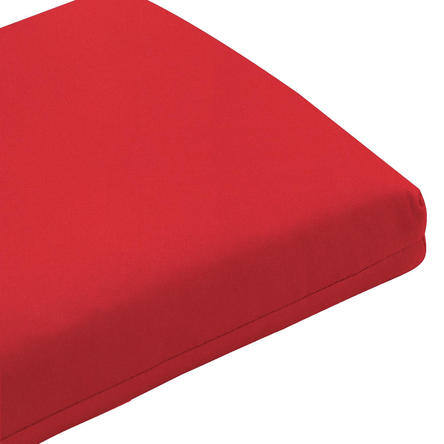 Sunbrella Canvas Jockey Red Large Outdoor Replacement Bench Cushion W/ Knife Edge By Signature