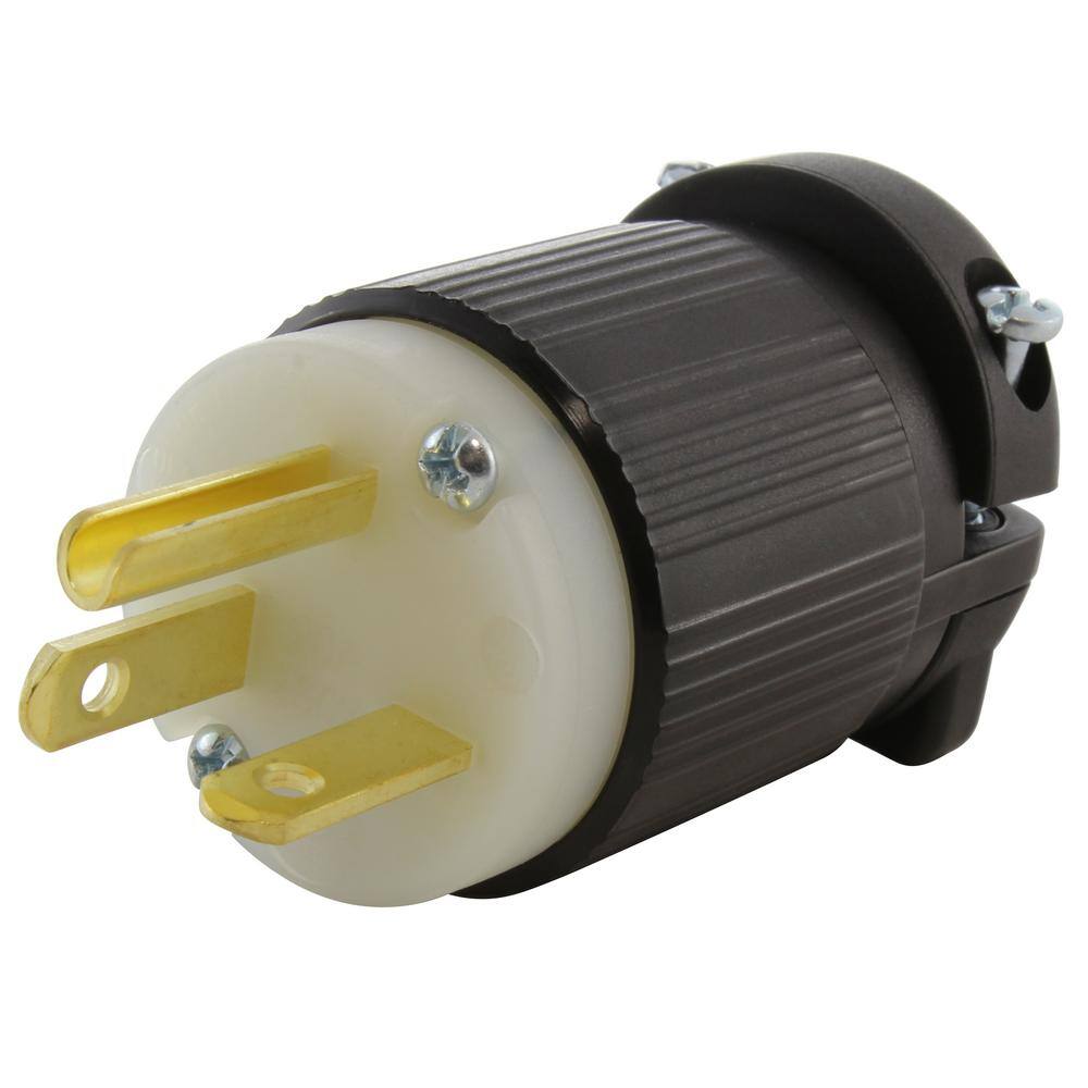 AC WORKS 20 Amp 250-Volt NEMA 6-20P 3-Prong Industrial Grade Have Duty Male Plug AS620P