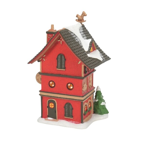 North Poles Finest Wooden Toys Lighted Christmas Building