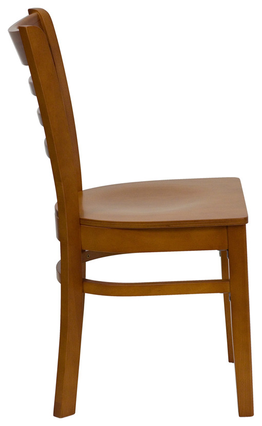 HERCULES Series Ladder Back Cherry Wood Restaurant Chair   Transitional   Dining Chairs   by First of a Kind USA Inc  Houzz