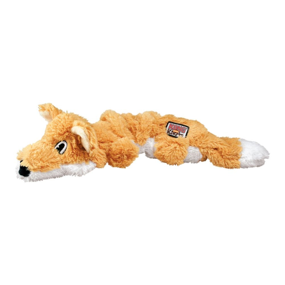 KONG Scrunch Knots Fox Plush Dog Toy