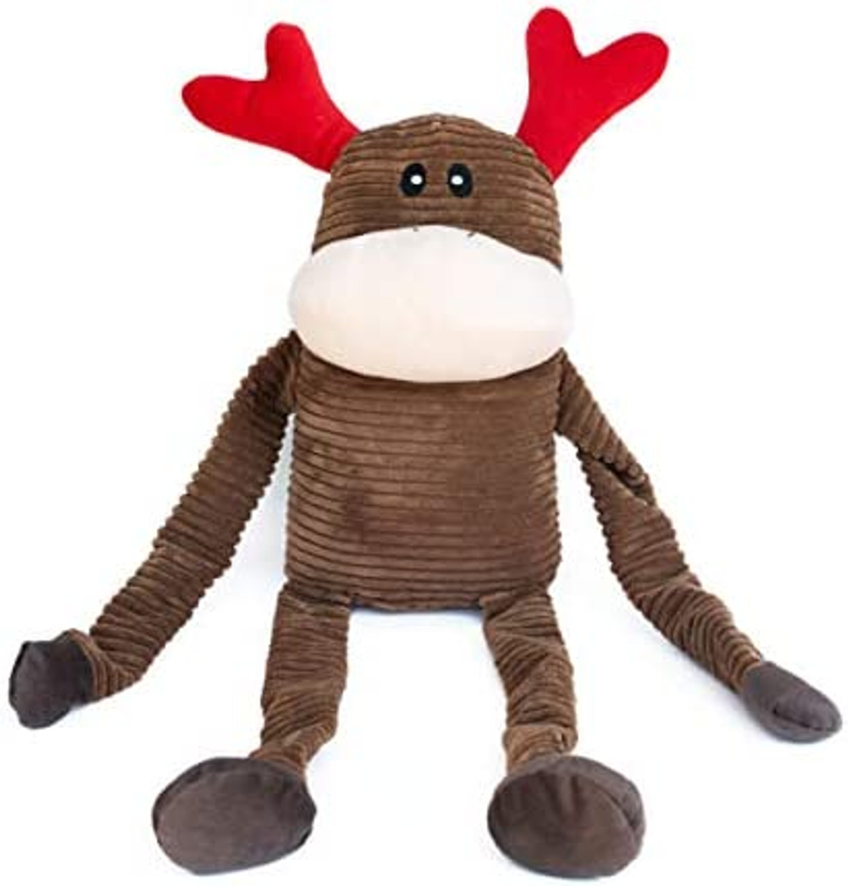 ZippyPaws Holiday Christmas Crinkle Reindeer Dog Toy， Extra Large