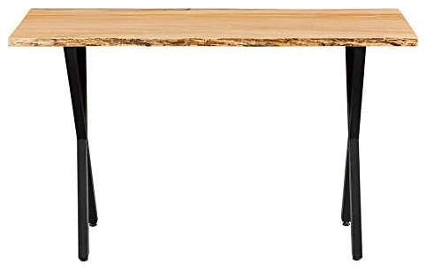 Oquirrh Mountain 48 inch by 16 inch Real Maple Live Edge Side Table   Industrial   Side Tables And End Tables   by Oquirrh Mountain Furnishings  Houzz