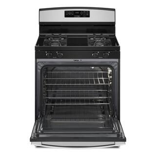 Amana 5 cu. ft. 30 in. 4-Burner Freestanding Gas Range with Self-Clean Option in Stainless Steel AGR6603SMS