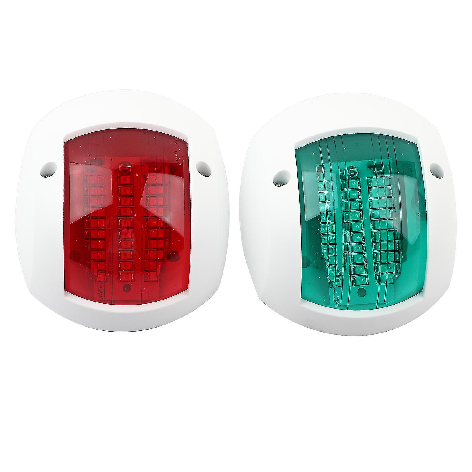 Born Pretty Pair Of Signal Lamp Spherical Red Green Led Waterproof Boat Navigation Light Dc12v-24v 3wwhite