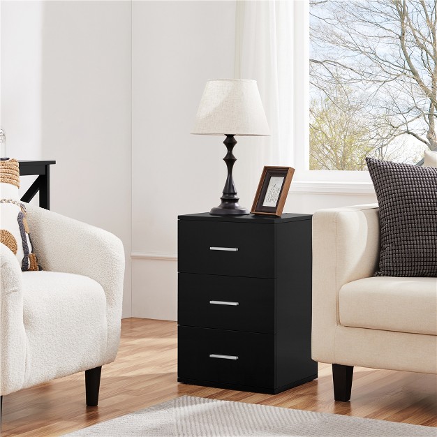 Yaheetech Wooden End Table Nightstand With Storage Drawers For Bedroom