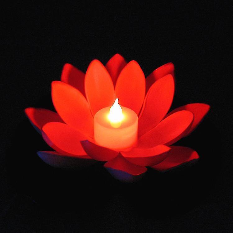 Floating Lantern Led Lotus Lotus Lamp， Blessing And Wish Lamp， Eva Material， Amphibious Type