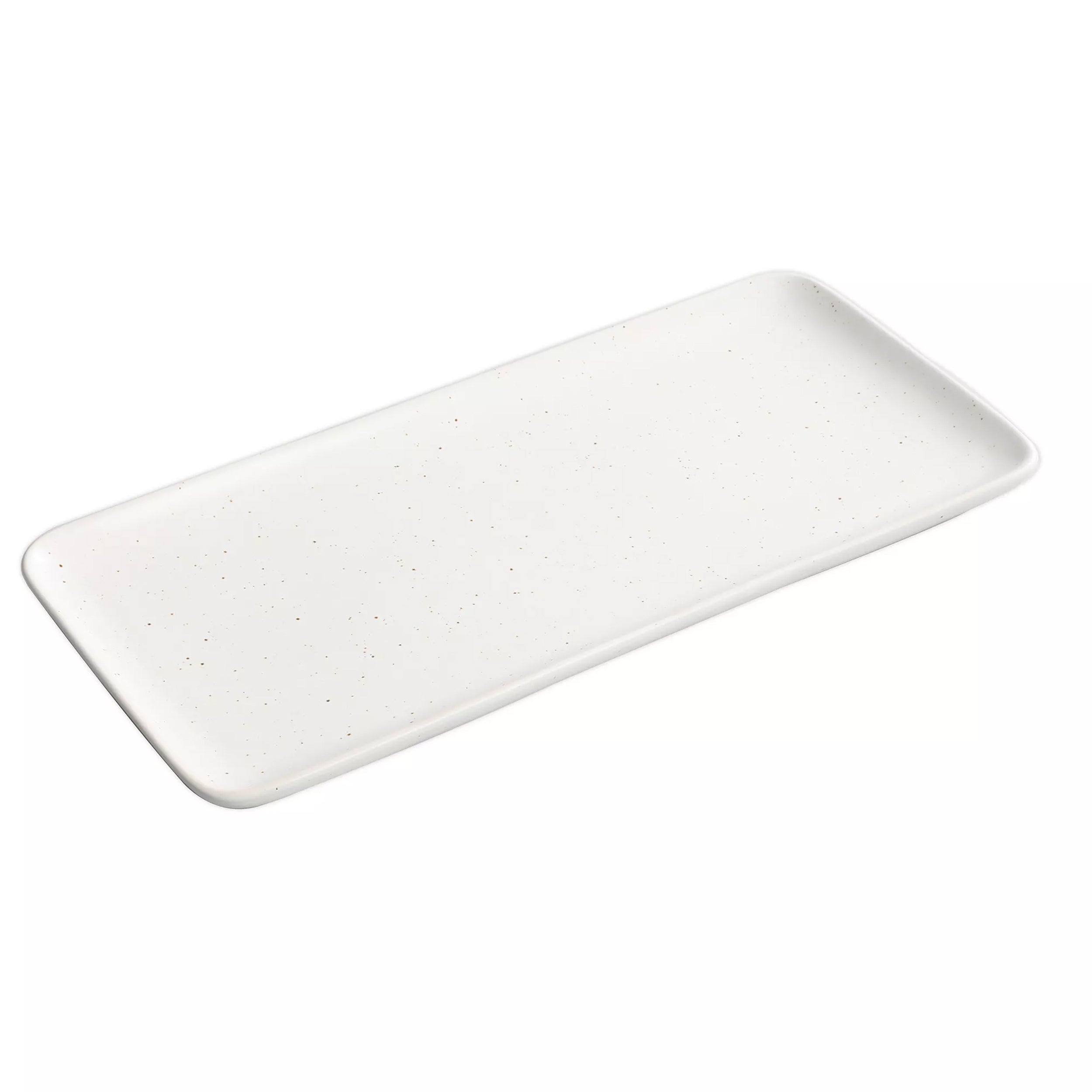 13 Inch Rectangle Stoneware Serving Tray in Sea Salt