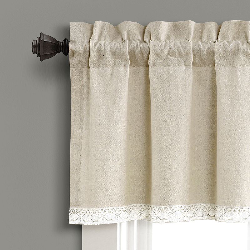 Lush Decor Linen Lace Valance