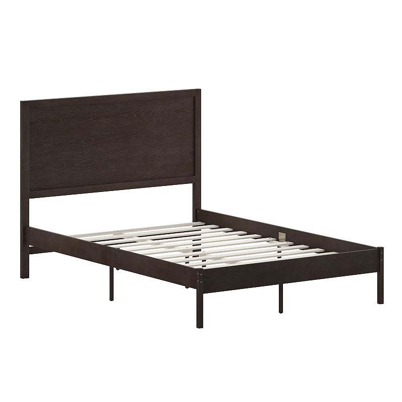 Emma and Oliver Ashton Classic Wooden Platform Bed with Headboard