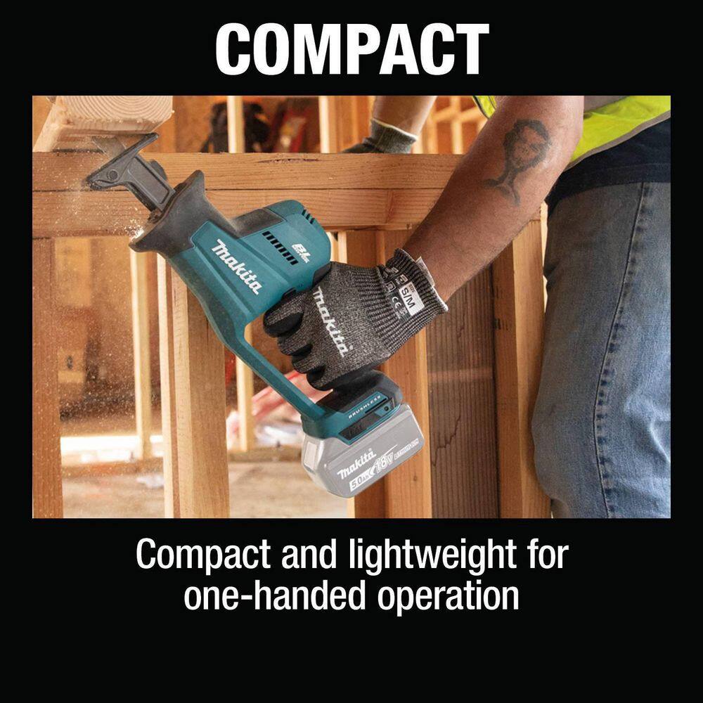 Makita 18V LXT Lithium-Ion Brushless Cordless Compact Recipro Saw (Tool Only) XRJ08Z