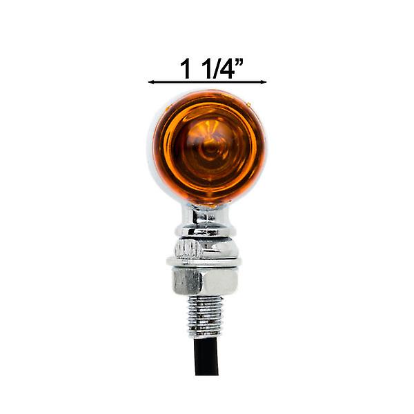 Motorcycle 2 pcs Chrome Amber Turn Signals Lights Compatible with Suzuki Boulevard C109R C50 C90