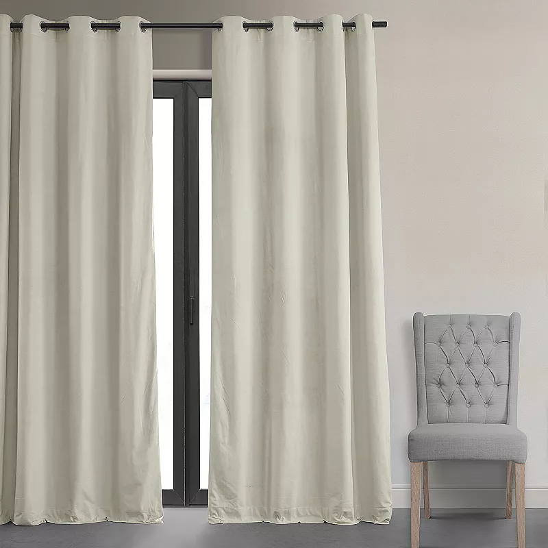 EFF Blackout 1-Panel Signature Velvet Window Curtain