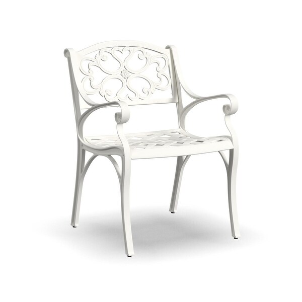 Sanibel White Aluminum 5 Piece Outdoor Dining Set