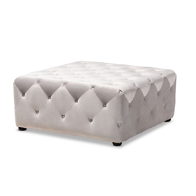 Baxton Studio Calvetti Ottoman