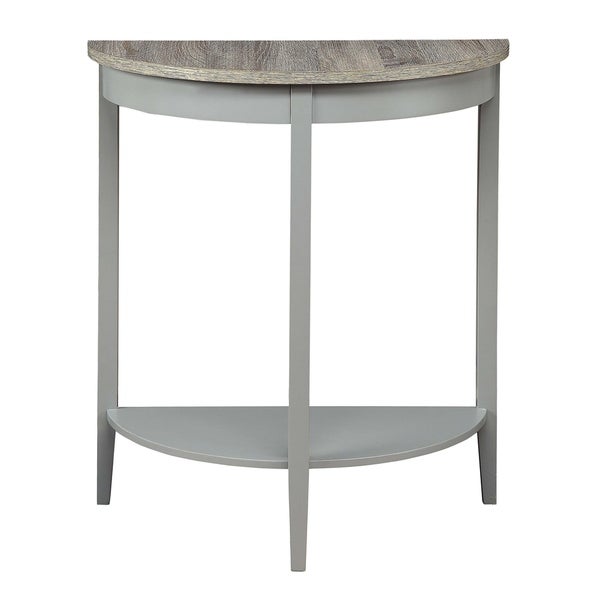 Urban Designs Half Moon Console Table With Gray Base