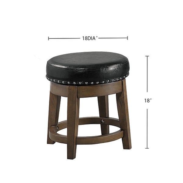 Set of 2 18 -inches PU Swivel Stool