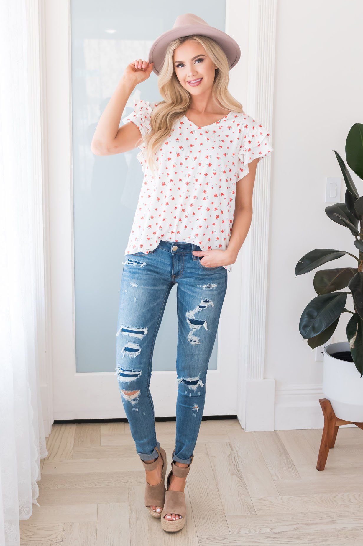 Sweet Blossoms Modest Blouse