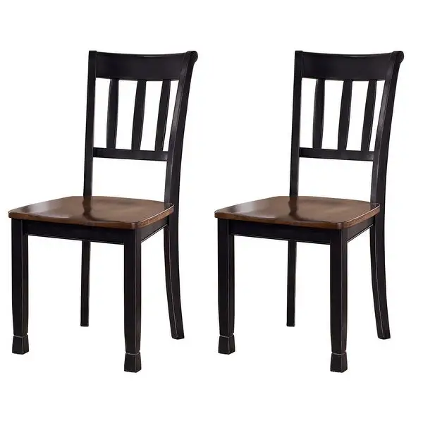 Signature Design by Ashley Owingsville Brown and Black Dining Chairs (Set of 2)