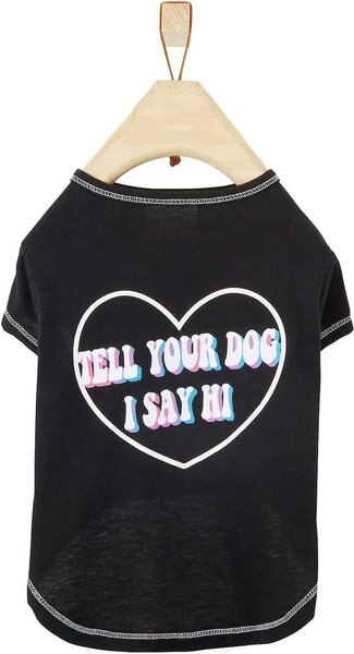 Wagatude Tell Your Dog I Say Hi Dog T-Shirt， Black