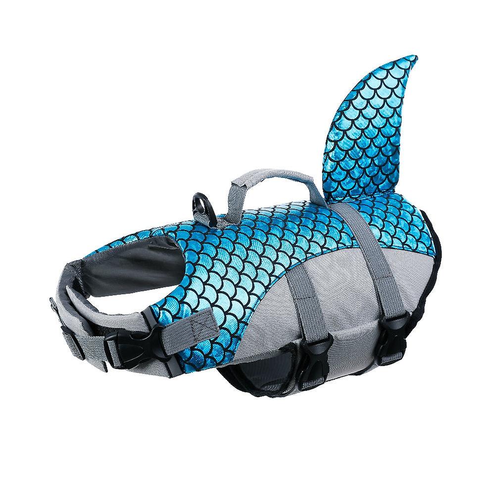 Shark fin fish scale dog life jacket