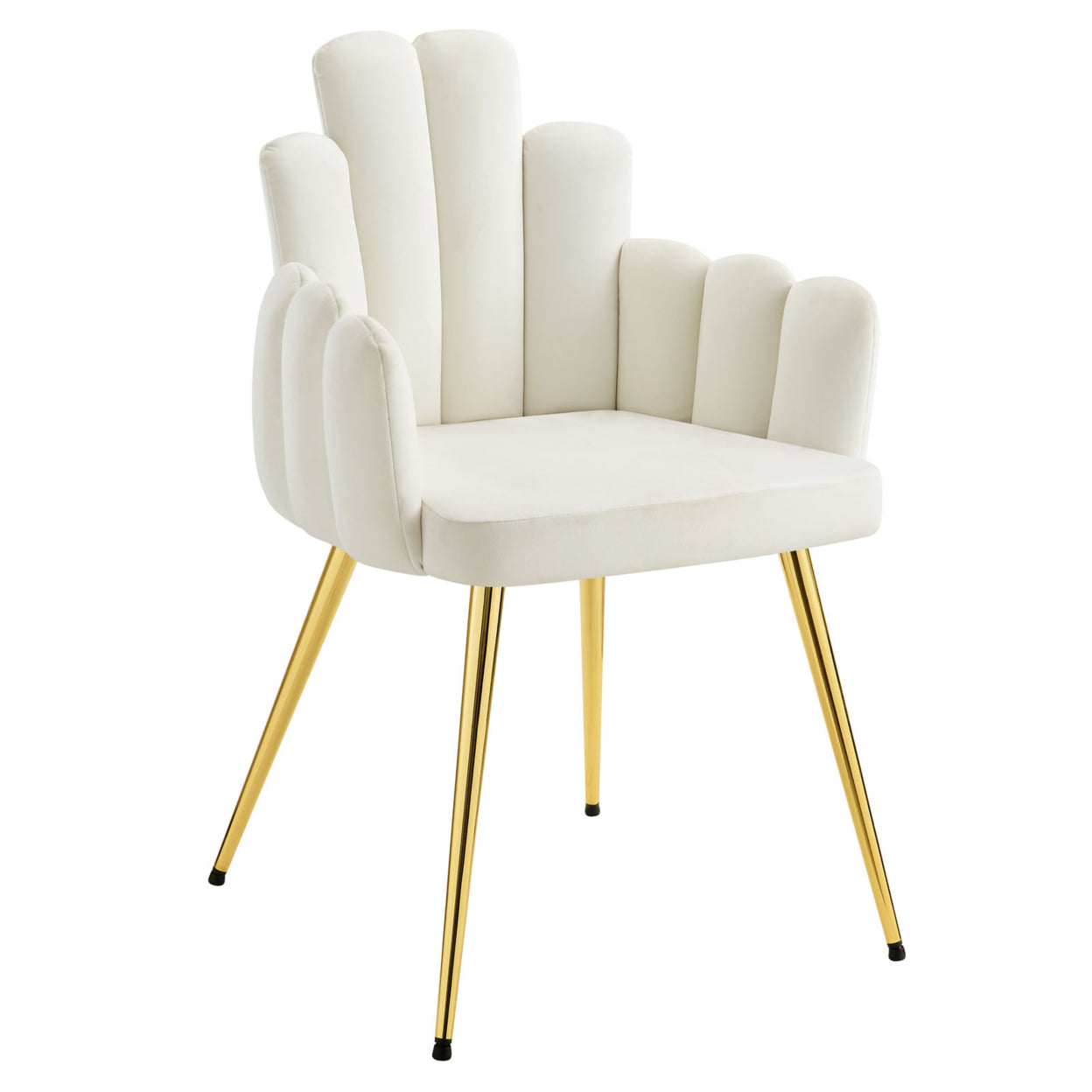 Viceroy Performance Velvet Dining Chair Set of 2， Gold White