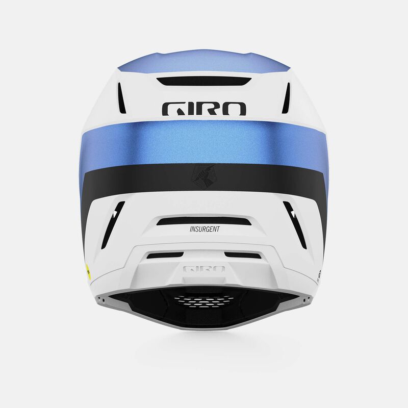 Giro Insurgent Spherical Full Face Helmet - Matt White-Ano Blue - 2023