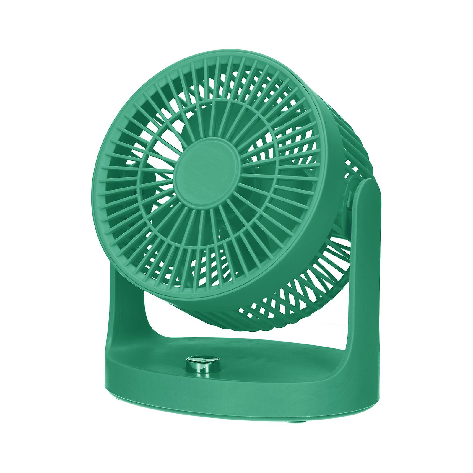 Green Air Circulator Fan Small Quiet Desk Fan 110 Degree Tilt Removeable Grille For Easy Maintenance 3 Speed Cooling Fan Personal Table Fan For Office