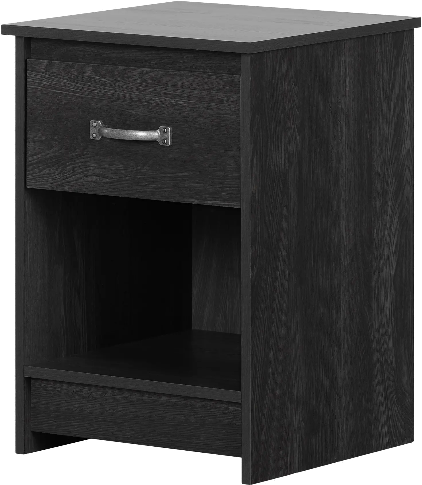 Tassio Gray Oak 1-Drawer Nightstand - South Shore