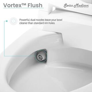 Swiss Madison Hugo Intelligent Tankless Elongated Toilet Touchless Vortex Dual-Flush 1.11.6 gpf SM-ST040