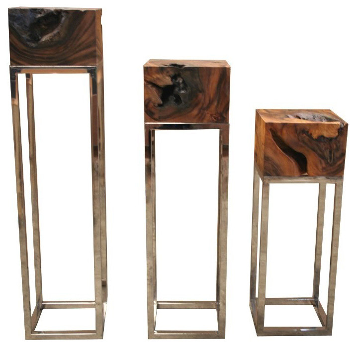 Block Pedestal   Contemporary   Plant Stands And Telephone Tables   by Bellini Modern Living  Houzz