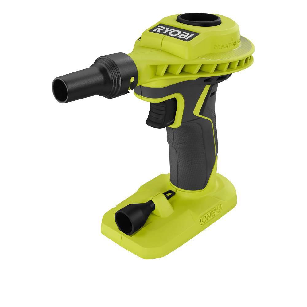 RYOBI ONE+ 18V Cordless High Power Portable Inflator Kit with 1.5 Ah Battery Charger and Accessories P738KN