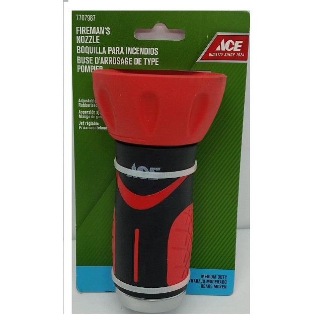 Ace High Pressure Fireman x27 s Nozzle Plastic Medium Duty Red