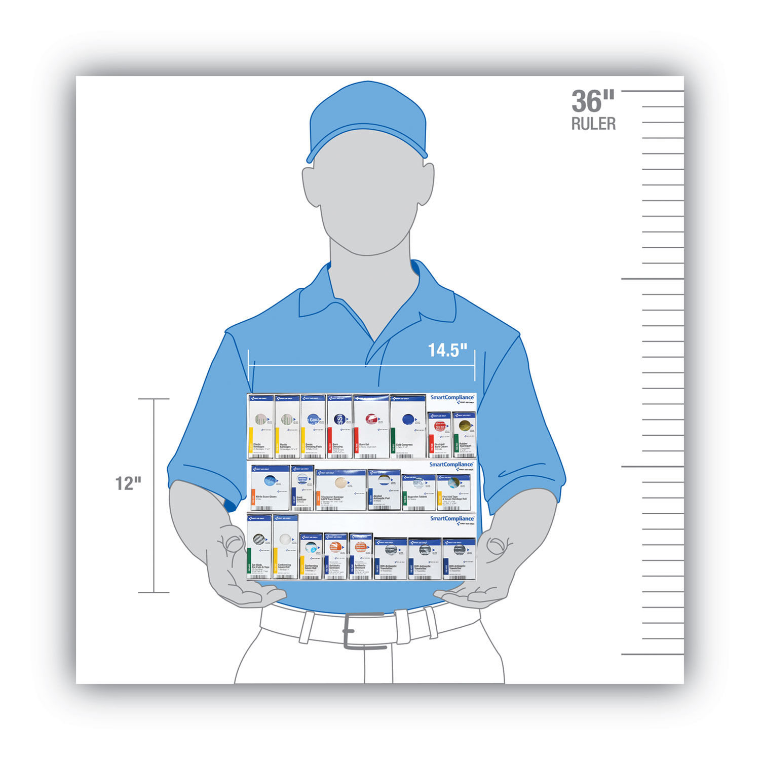 SmartCompliance RetroFit Grids by First Aid Onlyandtrade; FAO91132