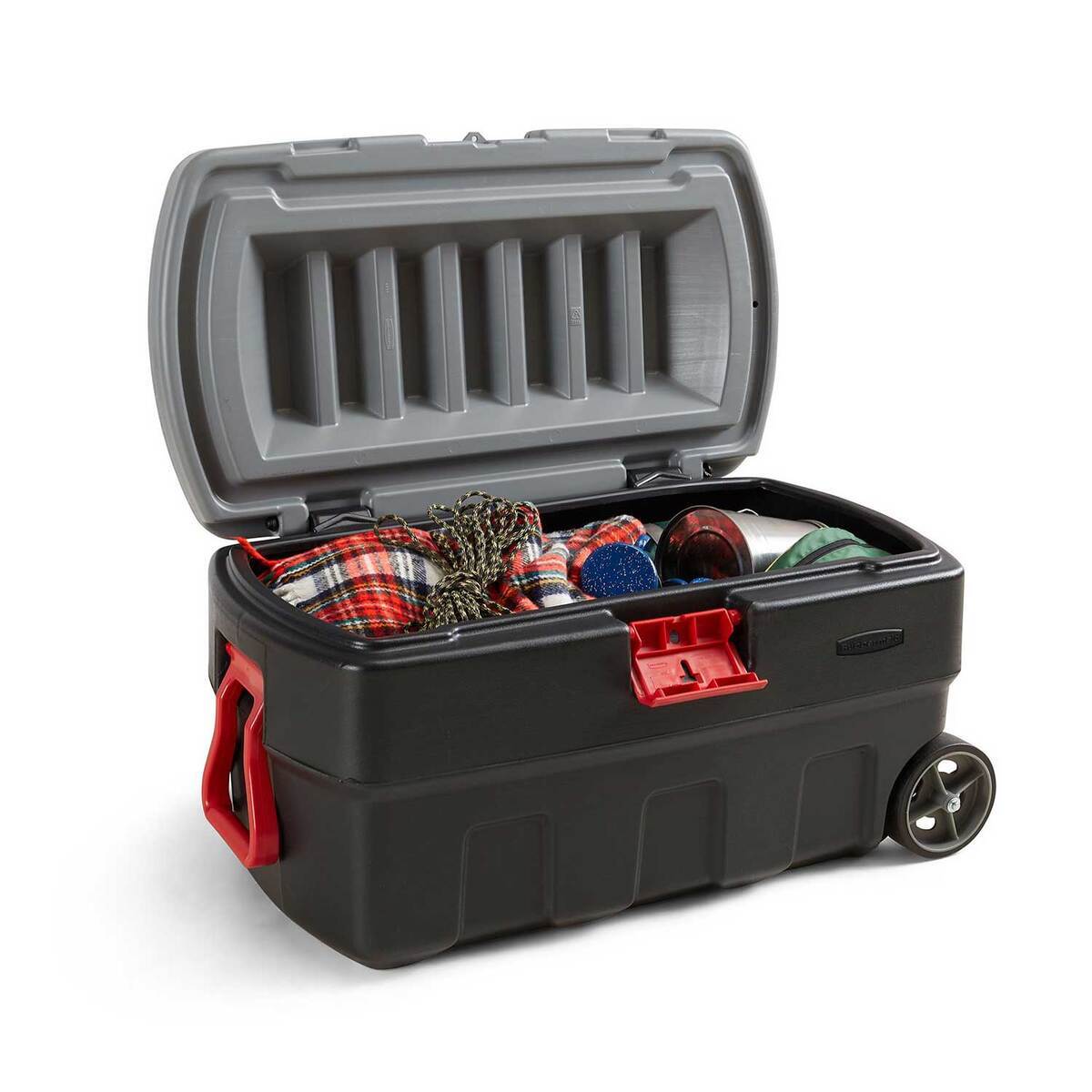 Rubbermaid Wheeled Action Packer 35 Gallon Lockable Storage Box