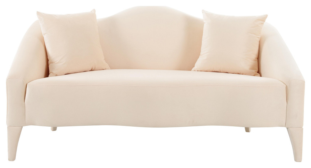 Naya Velvet Loveseat   Midcentury   Loveseats   by TOV Furniture  Houzz