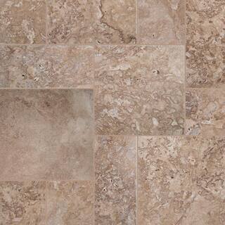 MSI Mediterranean Walnut 16 in. x 24 in. Honed Travertine Stone Look Floor and Wall Tile (80 sq. ft.Pallet) TTWAL-PAT-HUFC