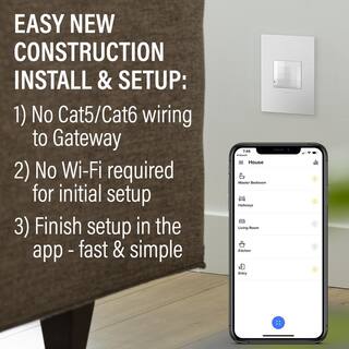 Legrand adorne with Netatmo Smart Switch Starter Kit with HomeAway Rocker Light Switch White WNAH10KITW1