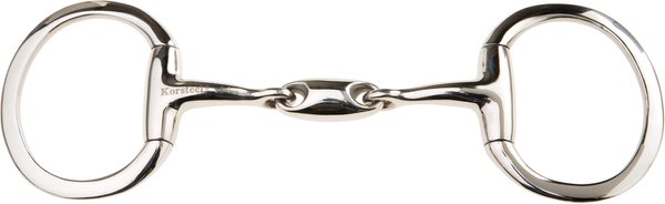 JP Korsteel Stainless Steel Oval Link Eggbutt Horse Snaffle Bit