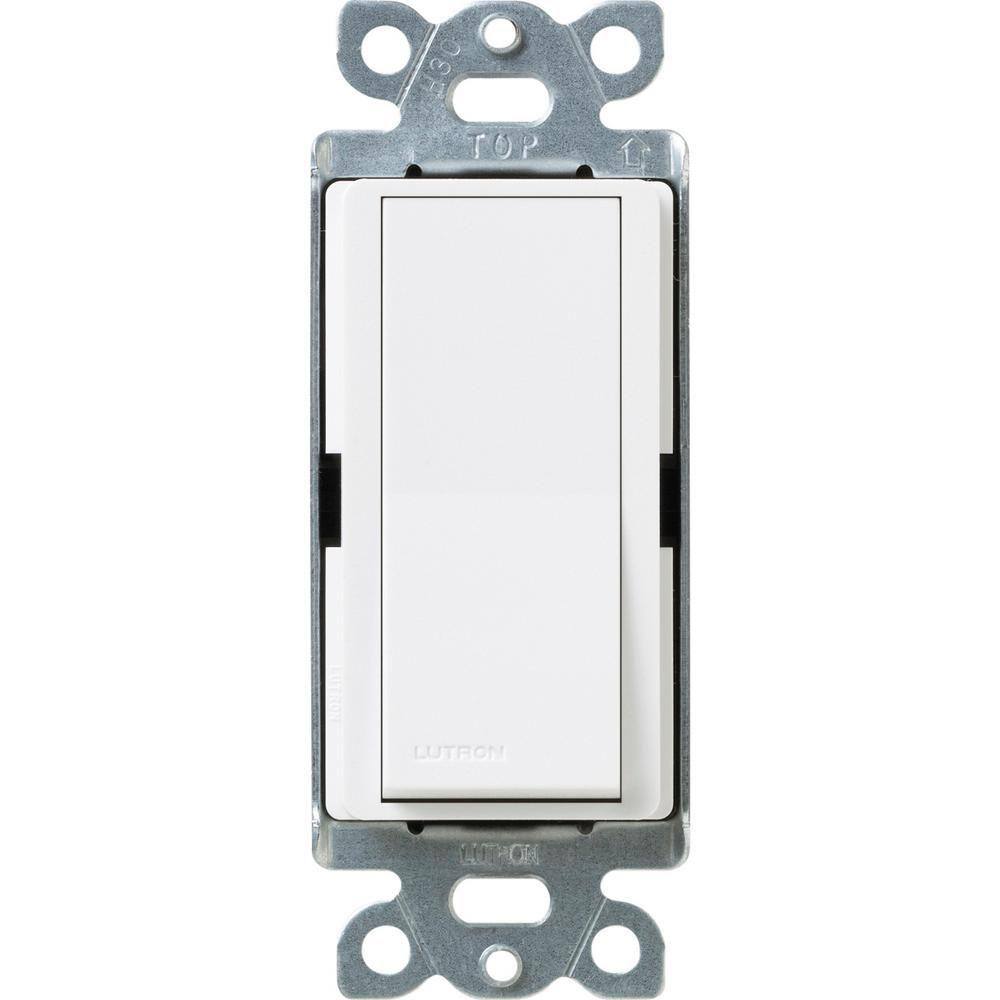 Lutron Claro OnOff Switch with Locator Light 15-AmpSingle-Pole Snow (SC-1PSNL-SW) SC-1PSNL-SW