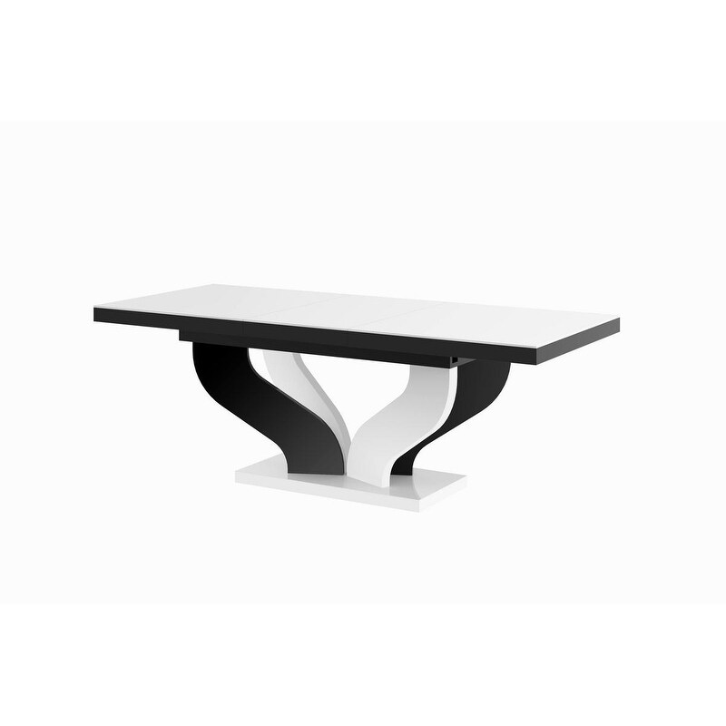 Strick   Bolton Britell Black/ White Extendable Dining Table