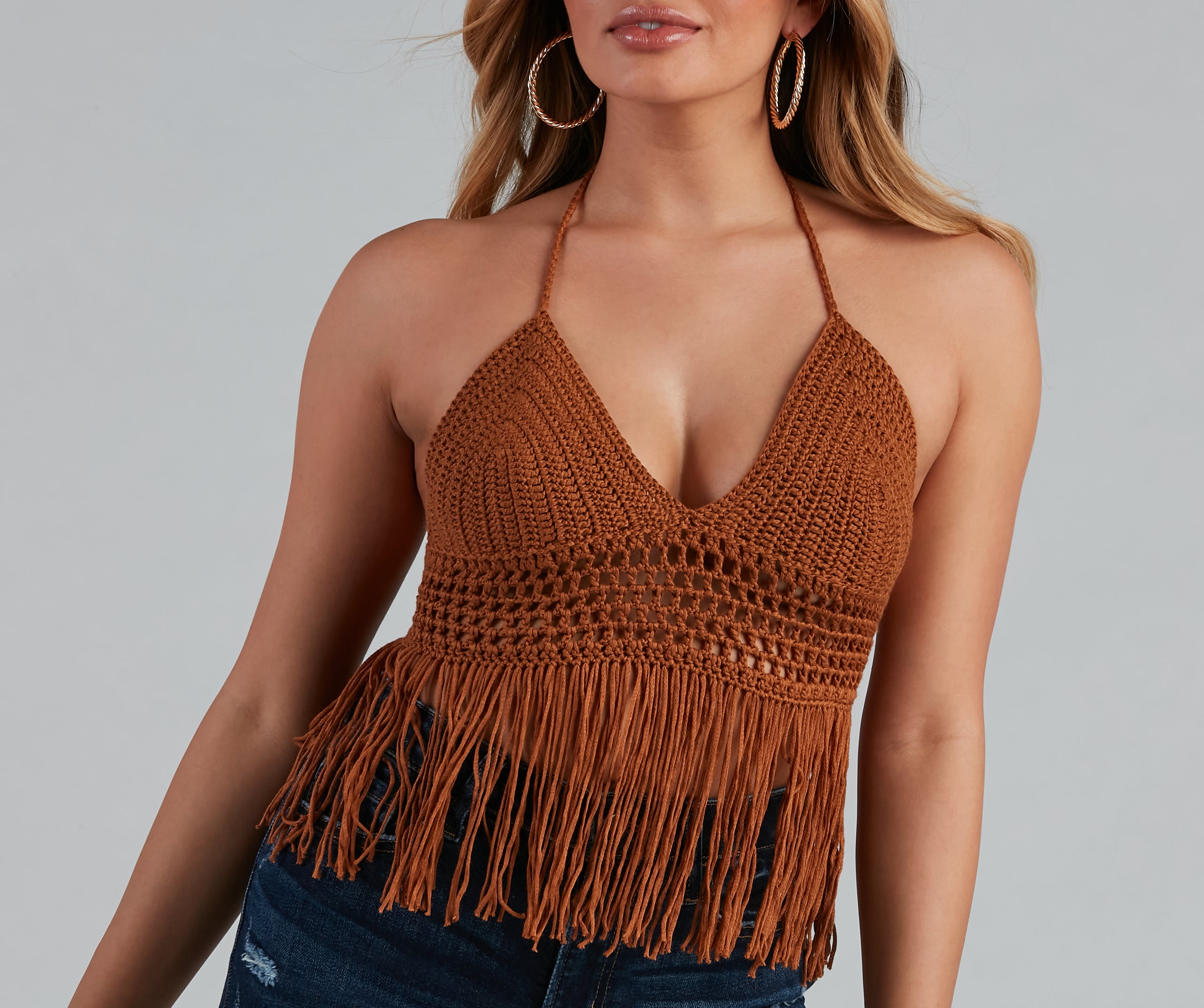 Wild At Heart Crochet Halter Top